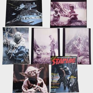 Lot of 6 Vintage Star Wars Photographs Empire Strikes Back 80s Retro Luke Yoda